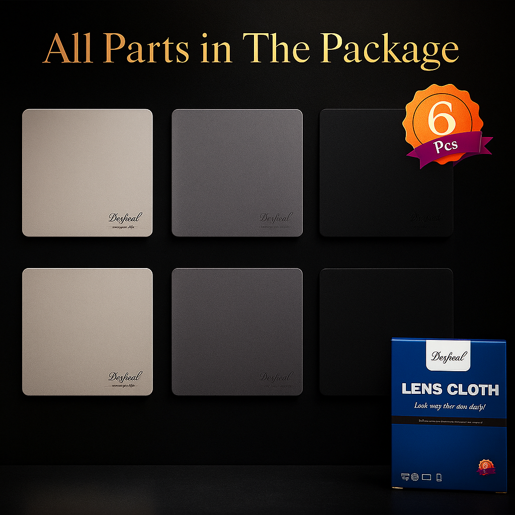 Microfiber Cleaning Cloth, 6 Pack - Premium Cloth for Glasses, Lens, Screens & More 20CM*20CM by