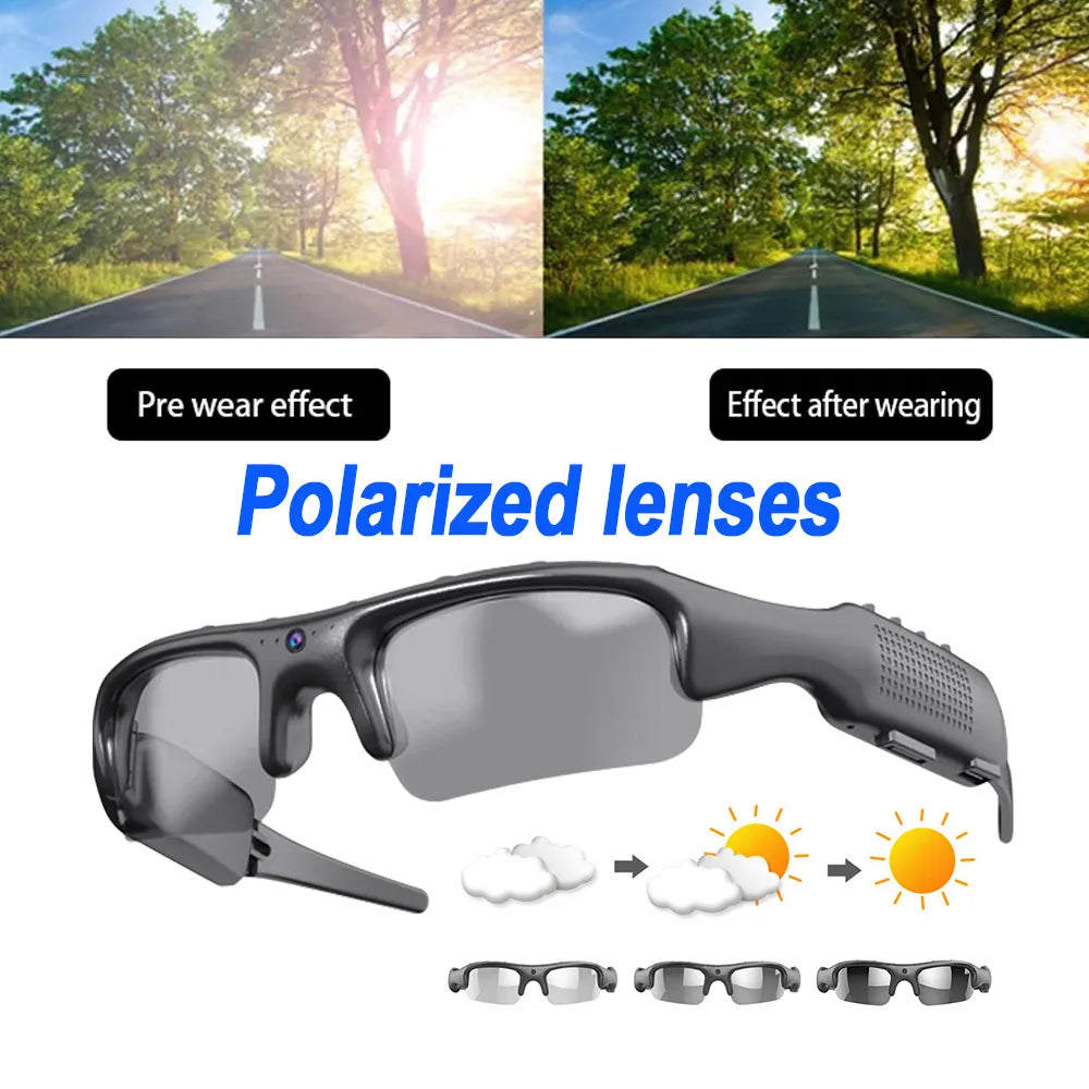 HD 1080P Glasses WIFI Camera Outdoor Bicycle Motorcycle Security Protection Sunglasses Video Camera Smart Glasses Sports Camera