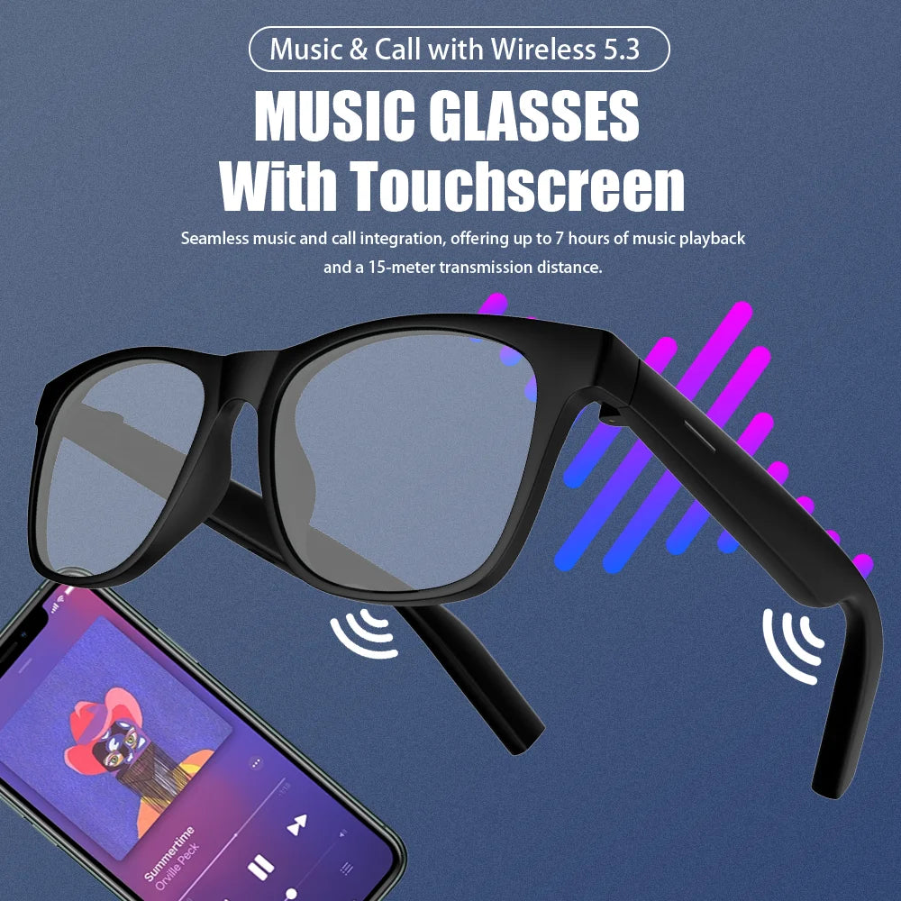 New Smart Wireless Bluetooth Glasses Listen to Music Answer the Phone Men and Women Fashion Anti-Blue Light Glasse