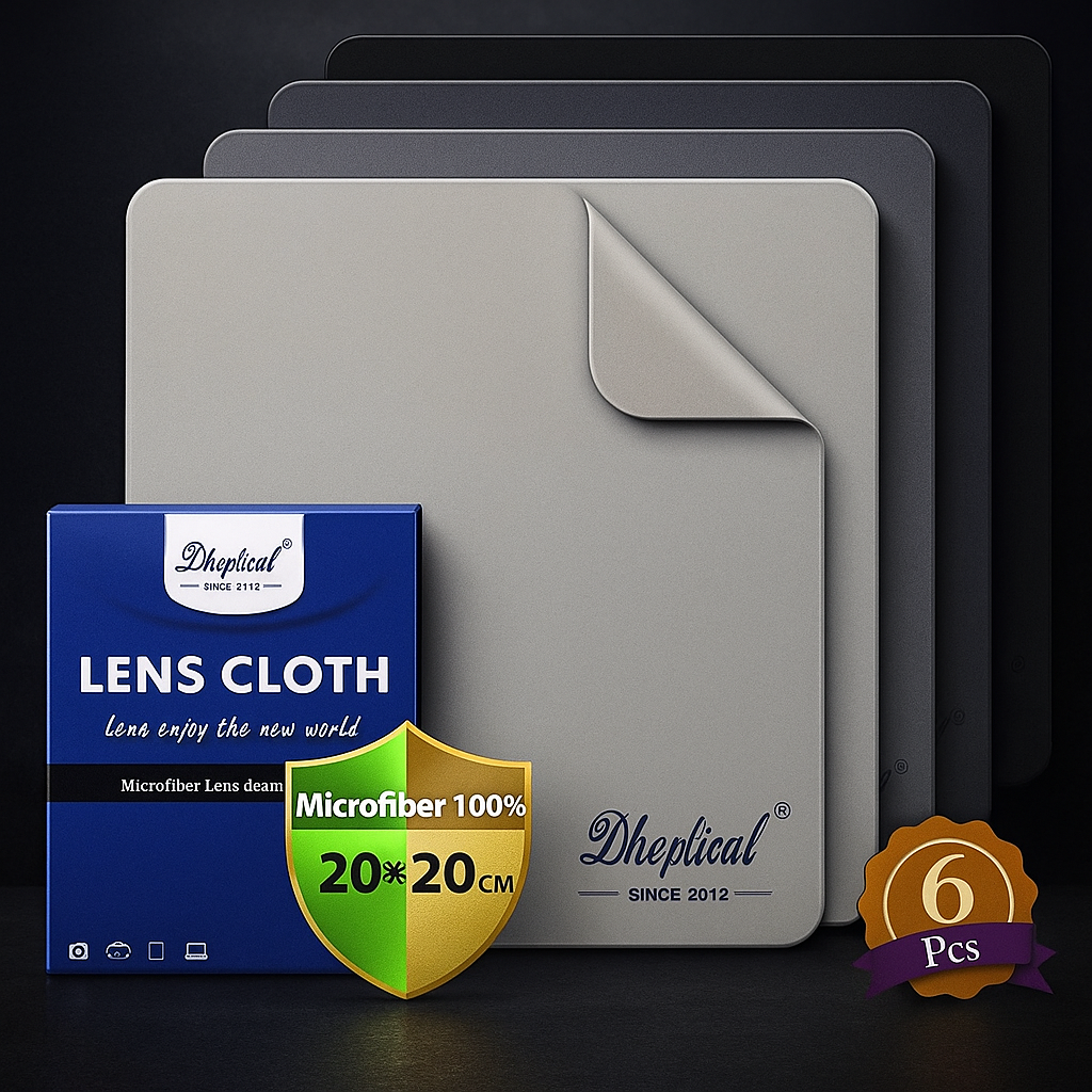 Microfiber Cleaning Cloth, 6 Pack - Premium Cloth for Glasses, Lens, Screens & More 20CM*20CM by