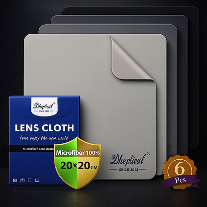 Microfiber Cleaning Cloth, 6 Pack - Premium Cloth for Glasses, Lens, Screens & More 20CM*20CM by