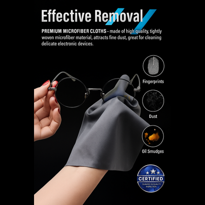 Microfiber Cleaning Cloth, 6 Pack - Premium Cloth for Glasses, Lens, Screens & More 20CM*20CM by