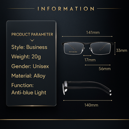 Business Style Bifocal Reading Glasses Women Men Progressive Vision Adjustment Eyeglasses Converted Light Multifocal +1.0 ~ +4.0