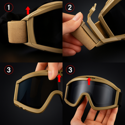 Explosion Proof Shooting Tactical Goggles Anti-Impact CS War Game Airsoft Paintball Hunting Mounteering Goggles Glasses