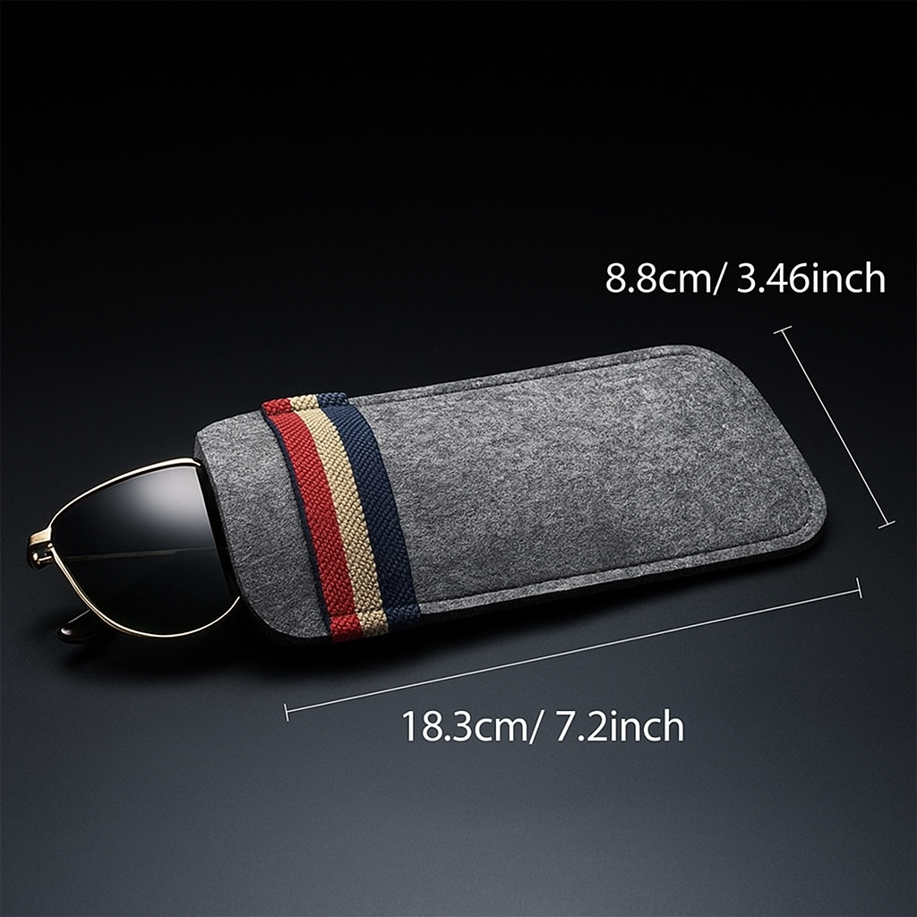 Oversize Felt Sunglasses Case Compatibility Colorful Glasses Bag Soft Lunettes Frame Glasses Case Elastic Band Glasses Box