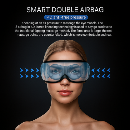 Eye Massage Instrument Neck Massager Smart Glasses Bluetooth Pressotherapy Heating Hot Acupressure Vibration anti Dark Circle