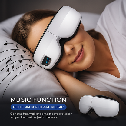 Eye Massage Instrument Neck Massager Smart Glasses Bluetooth Pressotherapy Heating Hot Acupressure Vibration anti Dark Circle