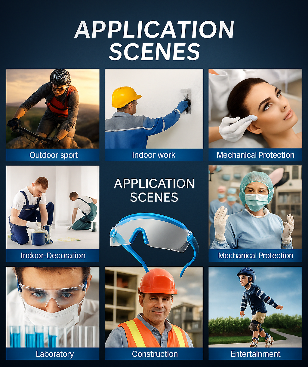 Surgery Goggles Blocking UV Safety Glasses CE Ansi Z87 Personal Full Protection anti Fog Splash Lab Industry Chemical Factory